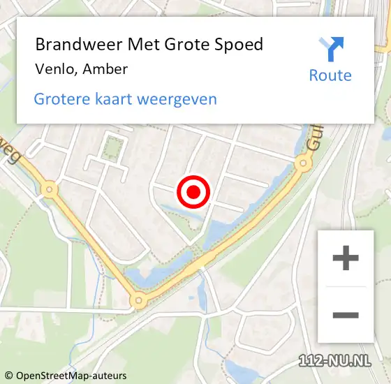 Locatie op kaart van de 112 melding: Brandweer Met Grote Spoed Naar Venlo, Amber op 26 september 2023 09:40