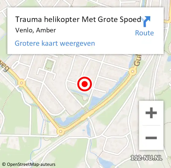 Locatie op kaart van de 112 melding: Trauma helikopter Met Grote Spoed Naar Venlo, Amber op 26 september 2023 09:41