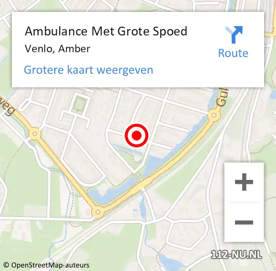 Locatie op kaart van de 112 melding: Ambulance Met Grote Spoed Naar Venlo, Amber op 26 september 2023 09:41