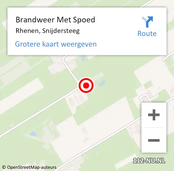 Locatie op kaart van de 112 melding: Brandweer Met Spoed Naar Rhenen, Snijdersteeg op 26 september 2023 15:09