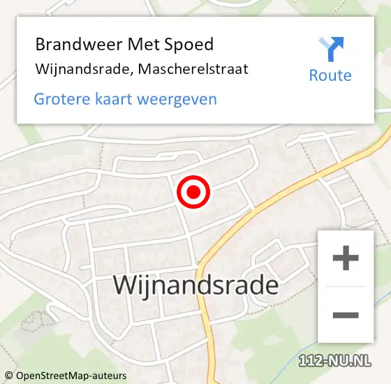 Locatie op kaart van de 112 melding: Brandweer Met Spoed Naar Wijnandsrade, Mascherelstraat op 26 september 2023 22:50