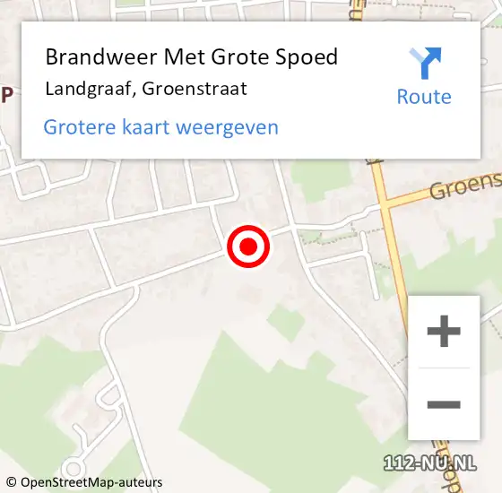 Locatie op kaart van de 112 melding: Brandweer Met Grote Spoed Naar Landgraaf, Groenstraat op 27 september 2023 00:12