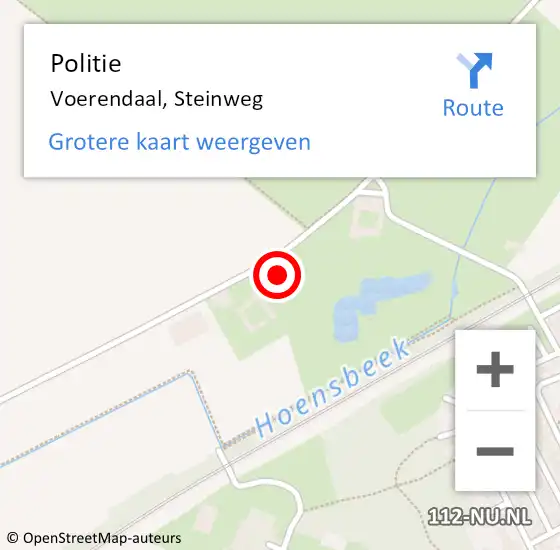 Locatie op kaart van de 112 melding: Politie Voerendaal, Steinweg op 27 september 2023 08:01