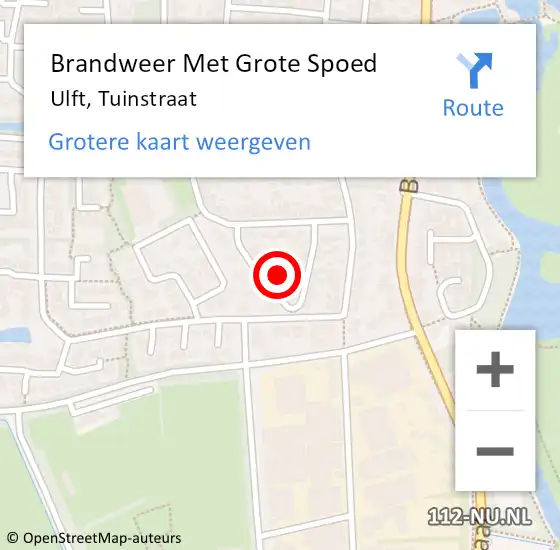 Locatie op kaart van de 112 melding: Brandweer Met Grote Spoed Naar Ulft, Tuinstraat op 27 september 2023 13:35