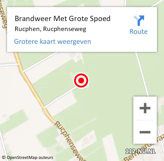 Locatie op kaart van de 112 melding: Brandweer Met Grote Spoed Naar Rucphen, Rucphenseweg op 27 september 2023 17:20