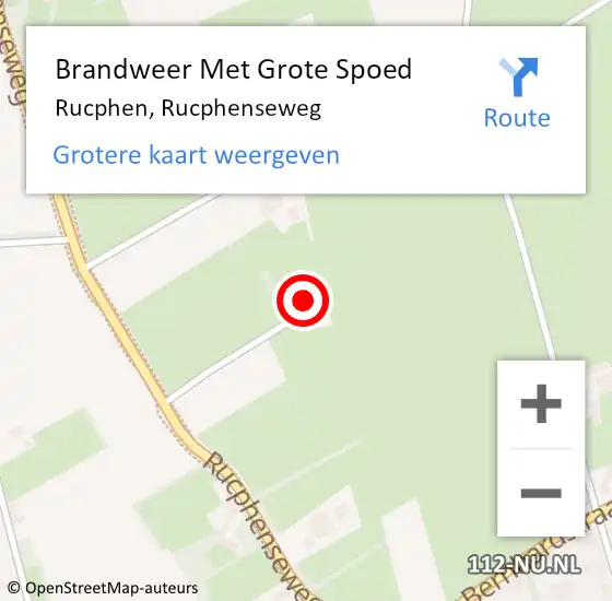 Locatie op kaart van de 112 melding: Brandweer Met Grote Spoed Naar Rucphen, Rucphenseweg op 27 september 2023 17:22