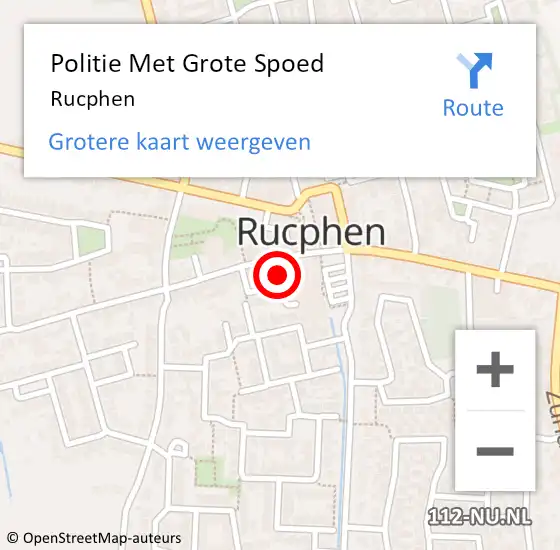 Locatie op kaart van de 112 melding: Politie Met Grote Spoed Naar Rucphen op 27 september 2023 17:22