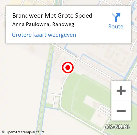 Locatie op kaart van de 112 melding: Brandweer Met Grote Spoed Naar Anna Paulowna, Randweg op 27 september 2023 20:09