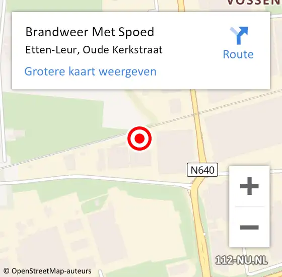 Locatie op kaart van de 112 melding: Brandweer Met Spoed Naar Etten-Leur, Oude Kerkstraat op 27 september 2023 21:06