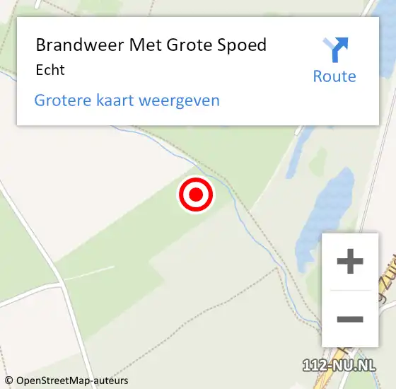 Locatie op kaart van de 112 melding: Brandweer Met Grote Spoed Naar Echt op 27 september 2023 22:04