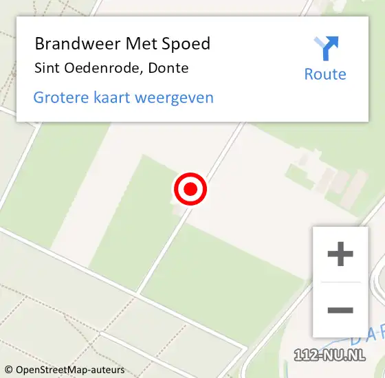 Locatie op kaart van de 112 melding: Brandweer Met Spoed Naar Sint Oedenrode, Donte op 27 september 2023 23:23