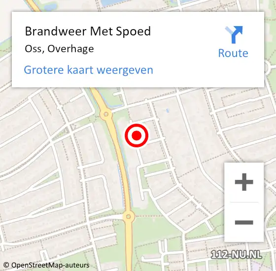 Locatie op kaart van de 112 melding: Brandweer Met Spoed Naar Oss, Overhage op 28 september 2023 03:15