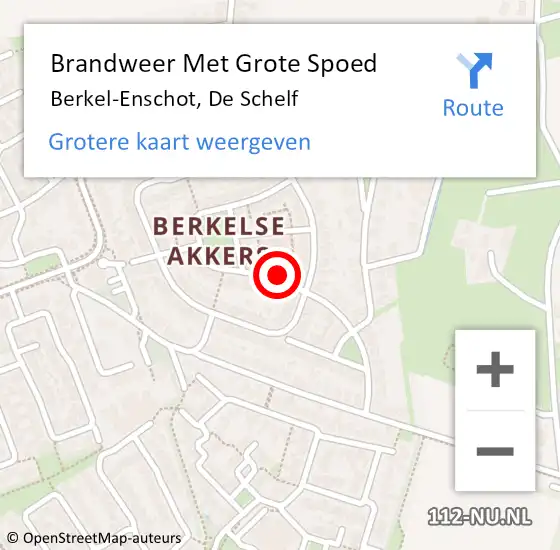 Locatie op kaart van de 112 melding: Brandweer Met Grote Spoed Naar Berkel-Enschot, De Schelf op 28 september 2023 04:14