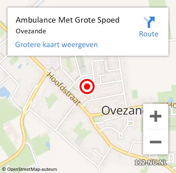 Locatie op kaart van de 112 melding: Ambulance Met Grote Spoed Naar Ovezande op 28 september 2023 08:50