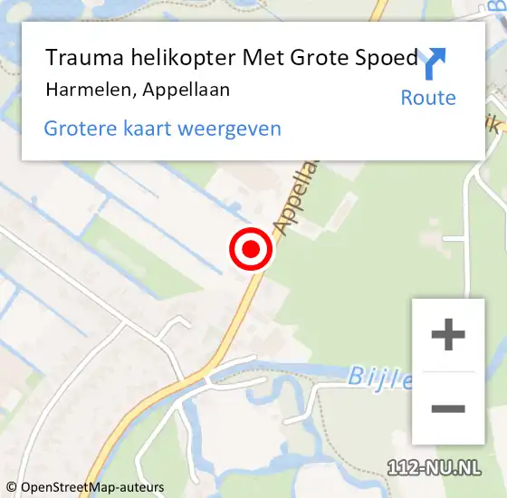 Locatie op kaart van de 112 melding: Trauma helikopter Met Grote Spoed Naar Harmelen, Appellaan op 28 september 2023 09:26