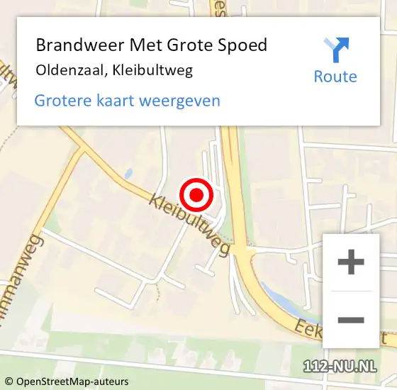 Locatie op kaart van de 112 melding: Brandweer Met Grote Spoed Naar Oldenzaal, Kleibultweg op 28 september 2023 11:42