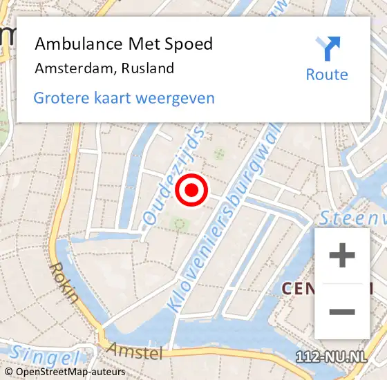 Locatie op kaart van de 112 melding: Ambulance Met Spoed Naar Amsterdam, Rusland op 28 september 2023 14:31