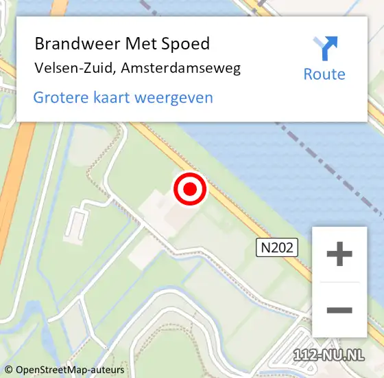 Locatie op kaart van de 112 melding: Brandweer Met Spoed Naar Velsen-Zuid, Amsterdamseweg op 28 september 2023 16:25