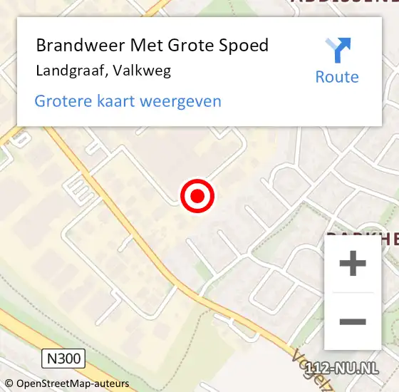 Locatie op kaart van de 112 melding: Brandweer Met Grote Spoed Naar Landgraaf, Valkweg op 28 september 2023 18:07