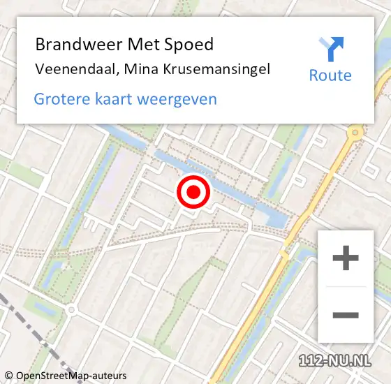 Locatie op kaart van de 112 melding: Brandweer Met Spoed Naar Veenendaal, Mina Krusemansingel op 28 september 2023 19:25