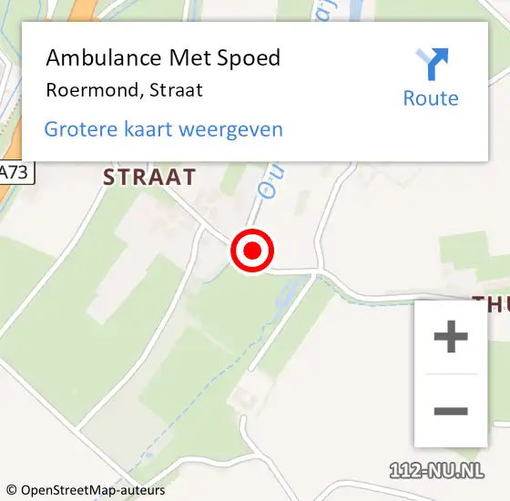 Locatie op kaart van de 112 melding: Ambulance Met Spoed Naar Roermond, Straat op 29 september 2023 12:17