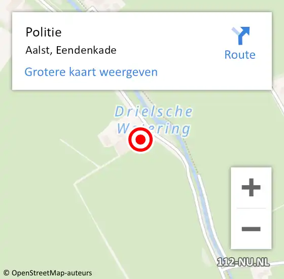 Locatie op kaart van de 112 melding: Politie Aalst, Eendenkade op 29 september 2023 14:24