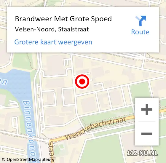 Locatie op kaart van de 112 melding: Brandweer Met Grote Spoed Naar Velsen-Noord, Staalstraat op 29 september 2023 15:32