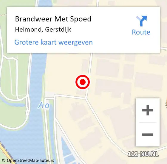 Locatie op kaart van de 112 melding: Brandweer Met Spoed Naar Helmond, Gerstdijk op 29 september 2023 15:36