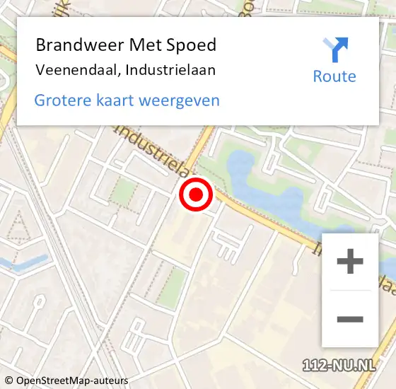 Locatie op kaart van de 112 melding: Brandweer Met Spoed Naar Veenendaal, Industrielaan op 29 september 2023 22:01