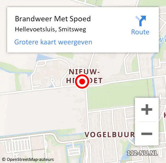 Locatie op kaart van de 112 melding: Brandweer Met Spoed Naar Hellevoetsluis, Smitsweg op 30 september 2023 07:43