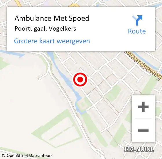 Locatie op kaart van de 112 melding: Ambulance Met Spoed Naar Poortugaal, Vogelkers op 30 september 2023 08:09