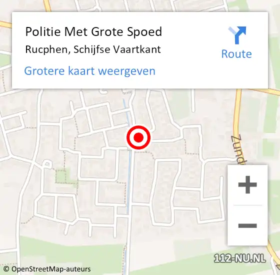 Locatie op kaart van de 112 melding: Politie Met Grote Spoed Naar Rucphen, Schijfse Vaartkant op 30 september 2023 12:43