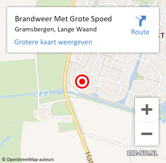 Locatie op kaart van de 112 melding: Brandweer Met Grote Spoed Naar Gramsbergen, Lange Waand op 30 september 2023 15:02