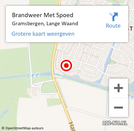 Locatie op kaart van de 112 melding: Brandweer Met Spoed Naar Gramsbergen, Lange Waand op 30 september 2023 15:57