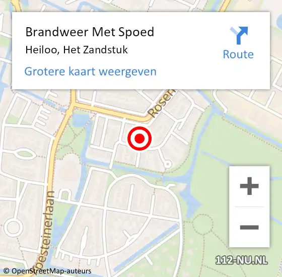 Locatie op kaart van de 112 melding: Brandweer Met Spoed Naar Heiloo, Het Zandstuk op 30 september 2023 22:57