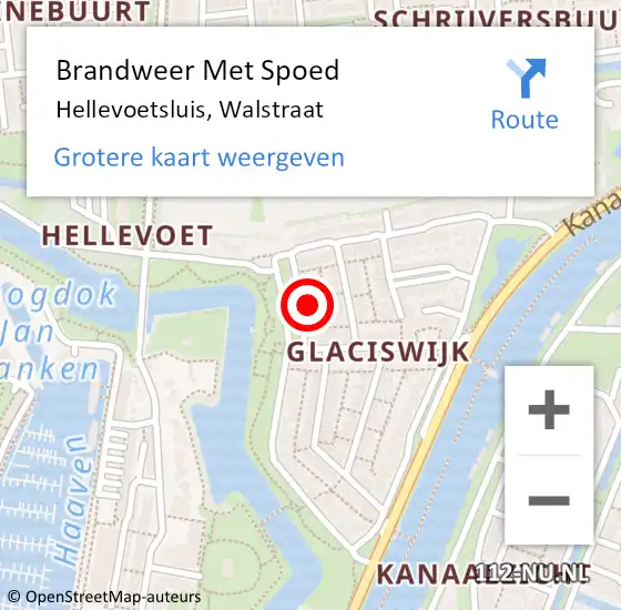 Locatie op kaart van de 112 melding: Brandweer Met Spoed Naar Hellevoetsluis, Walstraat op 30 september 2023 23:03