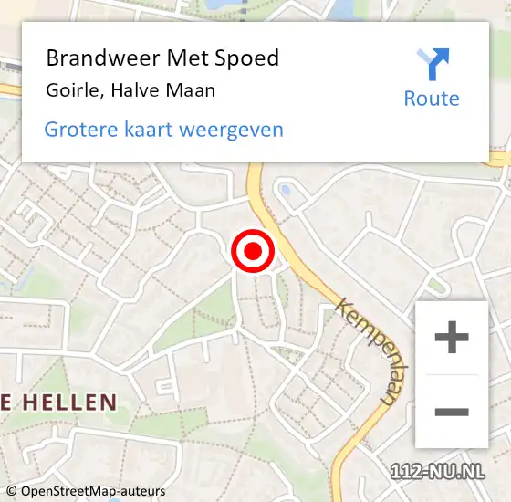 Locatie op kaart van de 112 melding: Brandweer Met Spoed Naar Goirle, Halve Maan op 1 oktober 2023 01:35