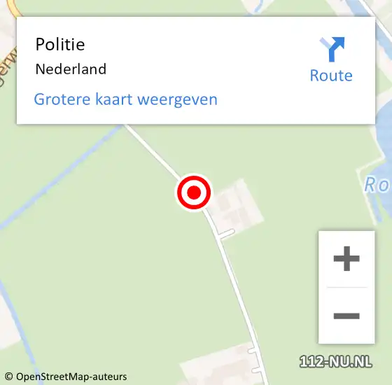 Locatie op kaart van de 112 melding: Politie Nederland op 1 oktober 2023 15:34