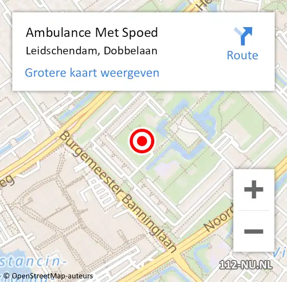 Locatie op kaart van de 112 melding: Ambulance Met Spoed Naar Leidschendam, Dobbelaan op 1 oktober 2023 15:54