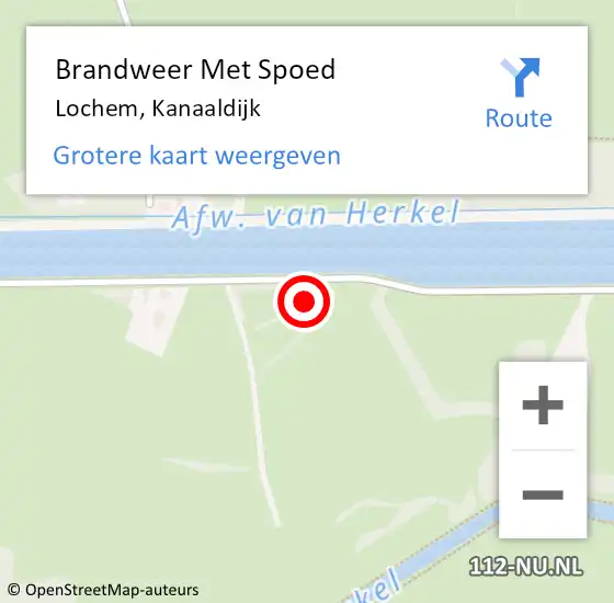 Locatie op kaart van de 112 melding: Brandweer Met Spoed Naar Lochem, Kanaaldijk op 1 oktober 2023 19:32