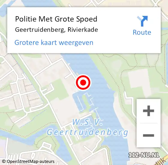 Locatie op kaart van de 112 melding: Politie Met Grote Spoed Naar Geertruidenberg, Rivierkade op 1 oktober 2023 20:02