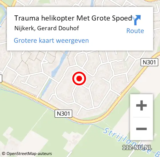 Locatie op kaart van de 112 melding: Trauma helikopter Met Grote Spoed Naar Nijkerk, Gerard Douhof op 2 oktober 2023 04:09