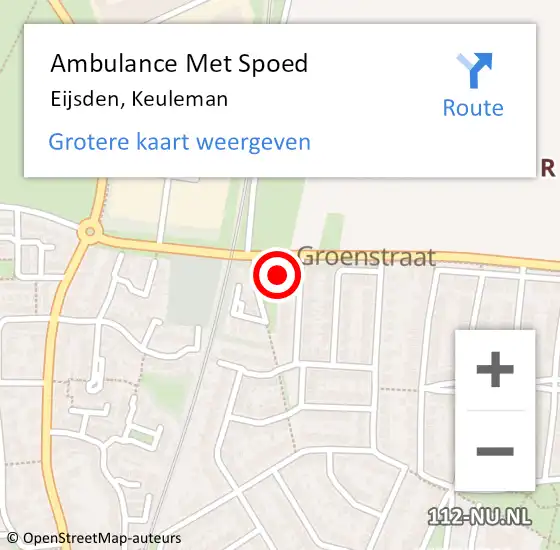 Locatie op kaart van de 112 melding: Ambulance Met Spoed Naar Eijsden, Keuleman op 14 oktober 2013 08:00