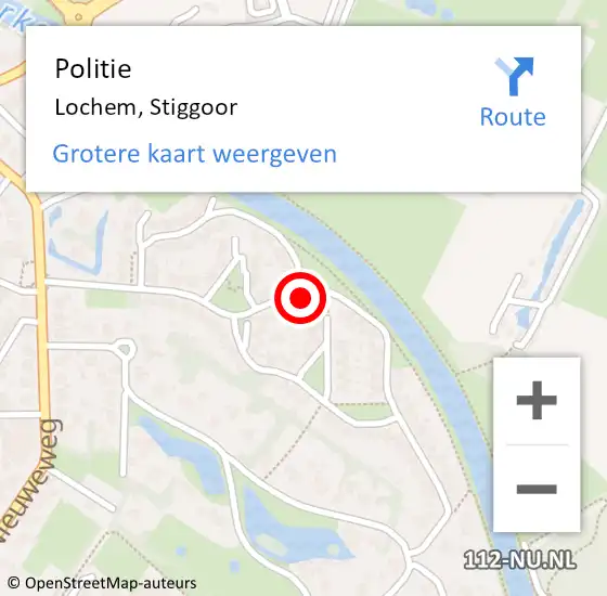 Locatie op kaart van de 112 melding: Politie Lochem, Stiggoor op 2 oktober 2023 16:15