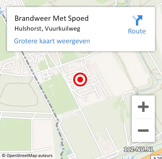 Locatie op kaart van de 112 melding: Brandweer Met Spoed Naar Hulshorst, Vuurkuilweg op 2 oktober 2023 19:27