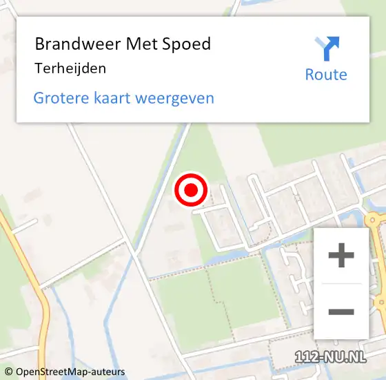 Locatie op kaart van de 112 melding: Brandweer Met Spoed Naar Terheijden op 2 oktober 2023 19:43