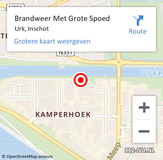 Locatie op kaart van de 112 melding: Brandweer Met Grote Spoed Naar Urk, Inschot op 3 oktober 2023 01:21