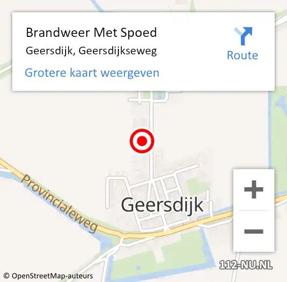 Locatie op kaart van de 112 melding: Brandweer Met Spoed Naar Geersdijk, Geersdijkseweg op 3 oktober 2023 10:39