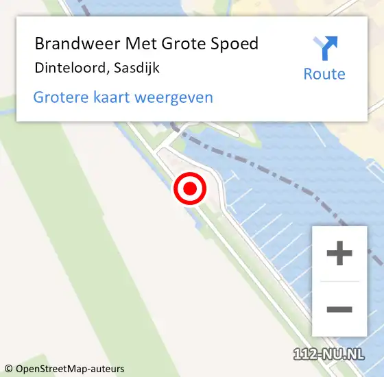 Locatie op kaart van de 112 melding: Brandweer Met Grote Spoed Naar Dinteloord, Sasdijk op 3 oktober 2023 16:33