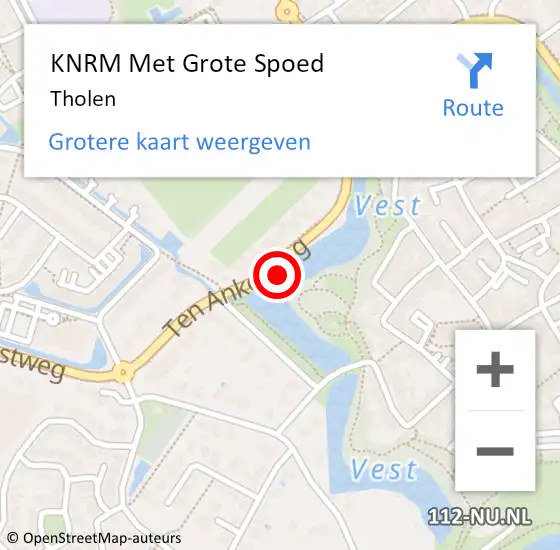 Locatie op kaart van de 112 melding: KNRM Met Grote Spoed Naar Tholen op 3 oktober 2023 16:54